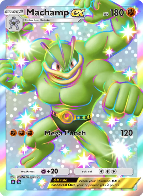 Machamp ex - Celestial Guardians Pokemon Card