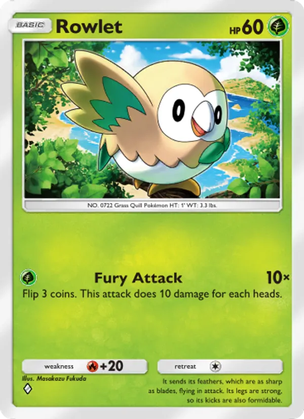 Rowlet - Extradimensional Crisis Pokemon Card