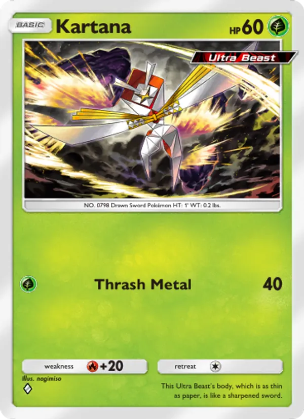 Kartana - Extradimensional Crisis Pokemon Card