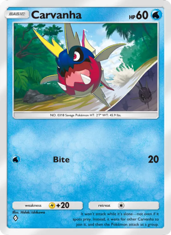 Carvanha - Extradimensional Crisis Pokemon Card