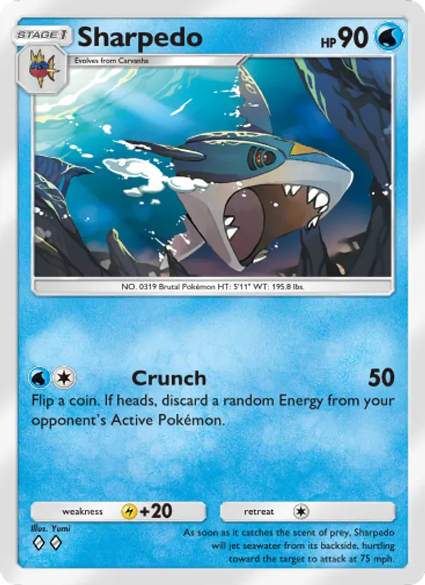 Sharpedo - Extradimensional Crisis Pokemon Card