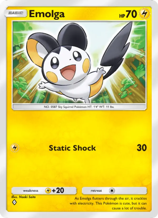 Emolga - Extradimensional Crisis Pokemon Card
