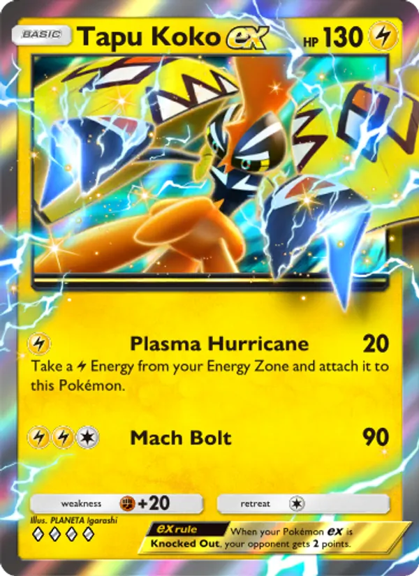 Tapu Koko ex - Extradimensional Crisis Pokemon Card