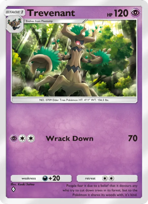 Trevenant - Extradimensional Crisis Pokemon Card