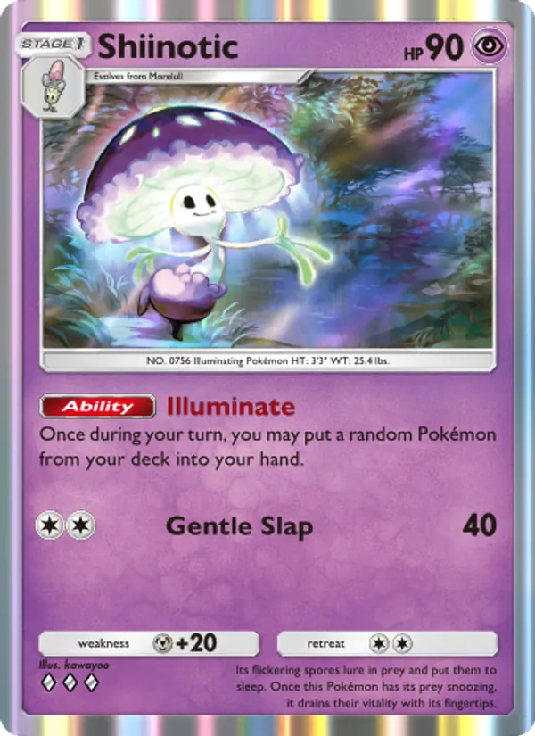 Shiinotic - Extradimensional Crisis Pokemon Card