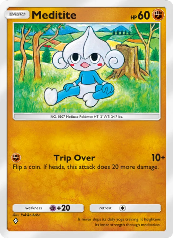 Meditite - Extradimensional Crisis Pokemon Card