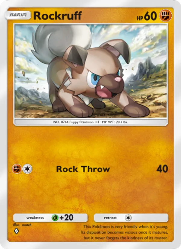 Rockruff - Extradimensional Crisis Pokemon Card