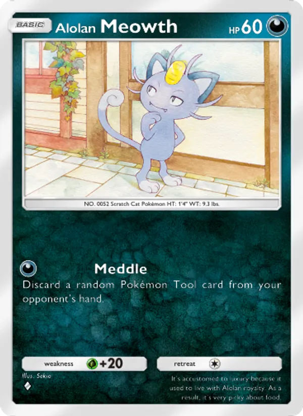 Alolan Meowth - Extradimensional Crisis Pokemon Card