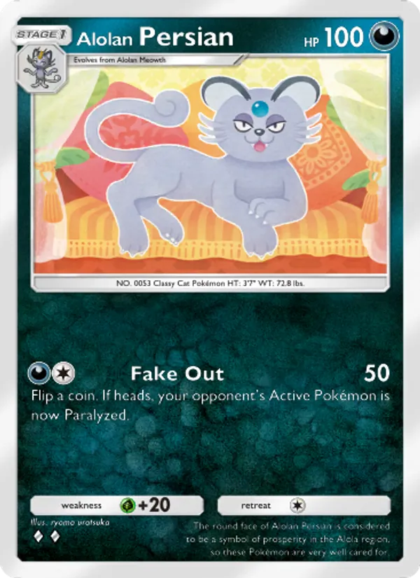 Alolan Persian - Extradimensional Crisis Pokemon Card