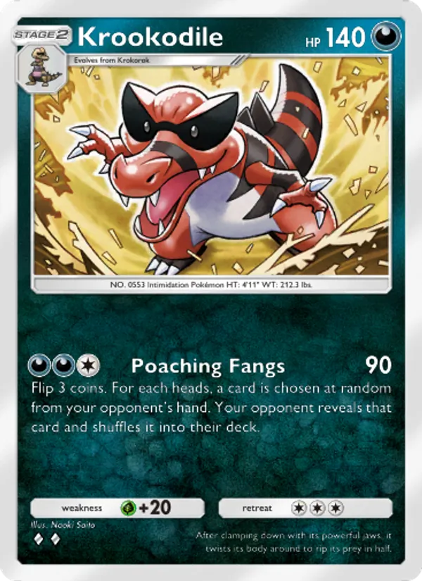Krookodile - Extradimensional Crisis Pokemon Card