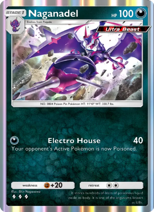 Naganadel - Extradimensional Crisis Pokemon Card