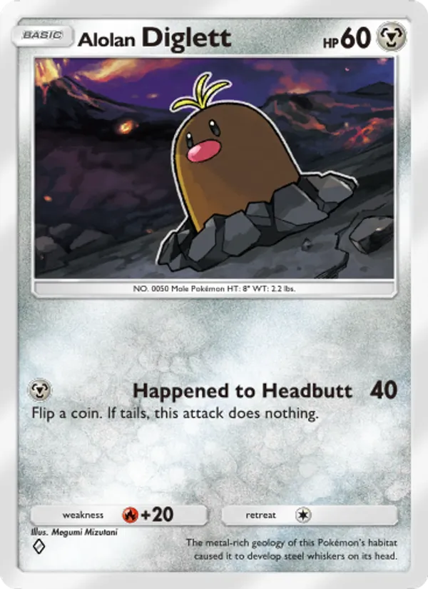 Alolan Diglett - Extradimensional Crisis Pokemon Card