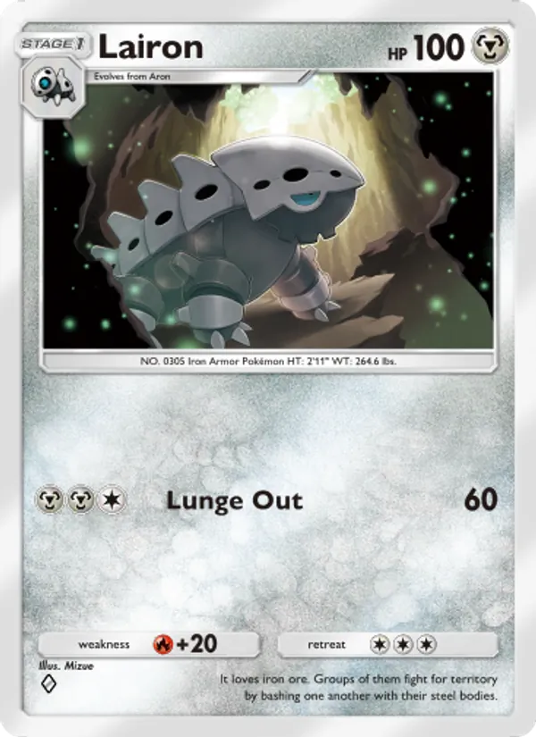 Lairon - Extradimensional Crisis Pokemon Card