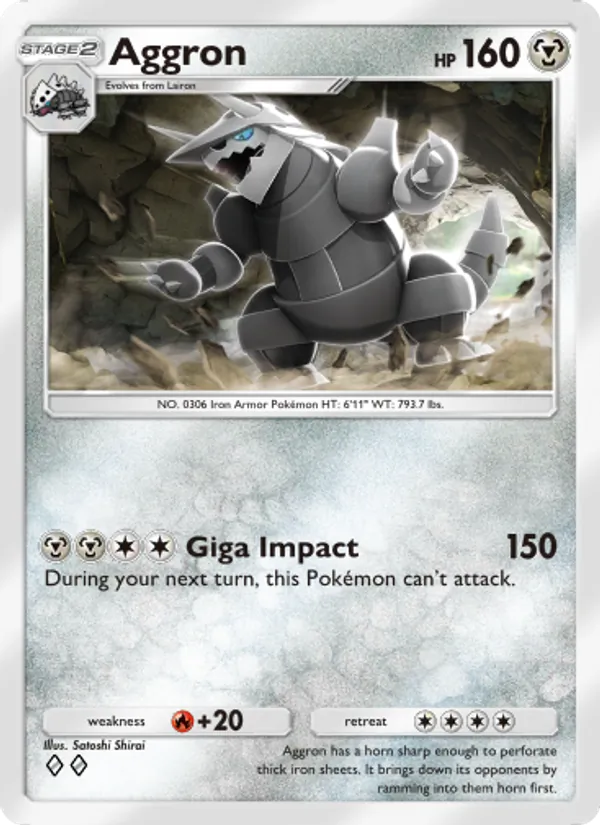 Aggron - Extradimensional Crisis Pokemon Card