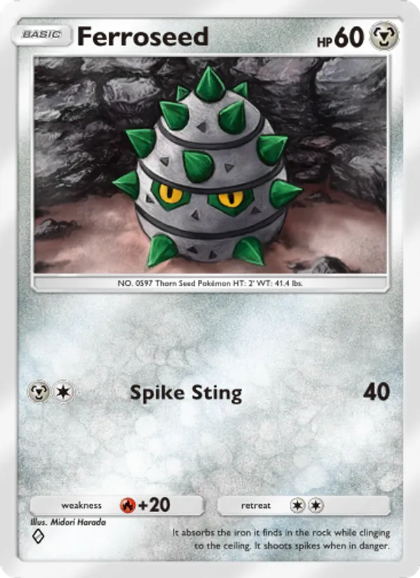 Ferroseed - Extradimensional Crisis Pokemon Card