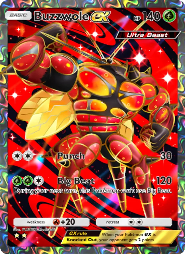 Buzzwole ex - Extradimensional Crisis Pokemon Card