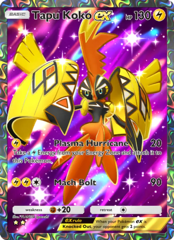Tapu Koko ex - Extradimensional Crisis Pokemon Card