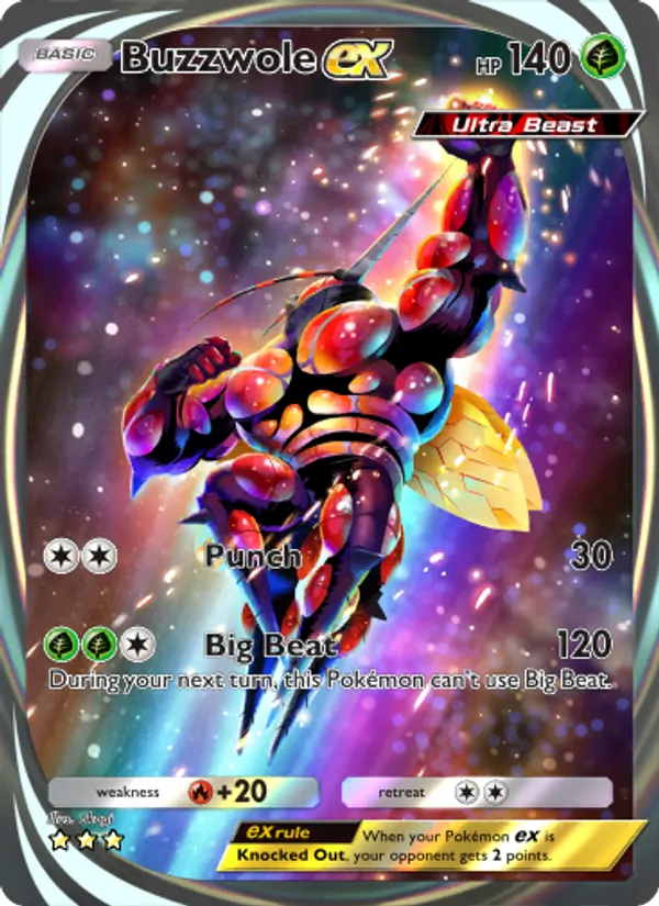 Buzzwole ex - Extradimensional Crisis Pokemon Card