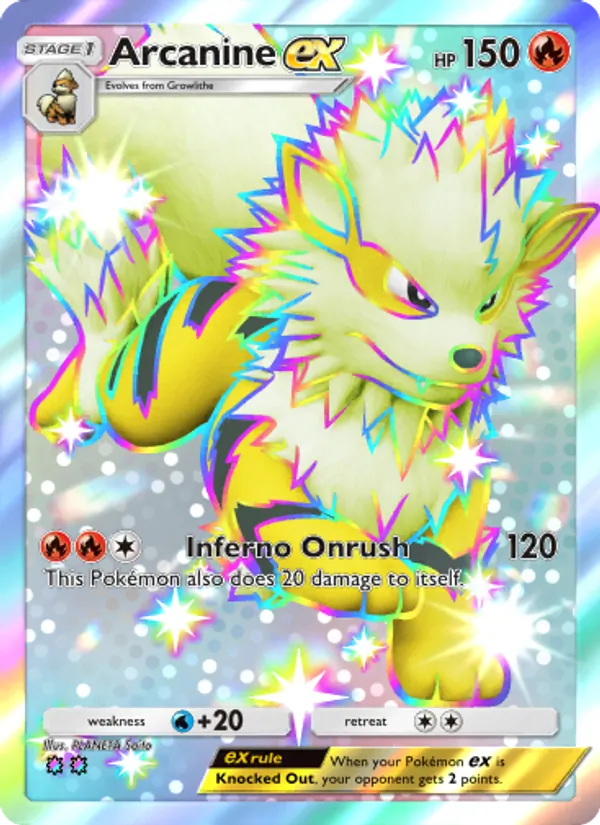 Arcanine ex - Extradimensional Crisis Pokemon Card