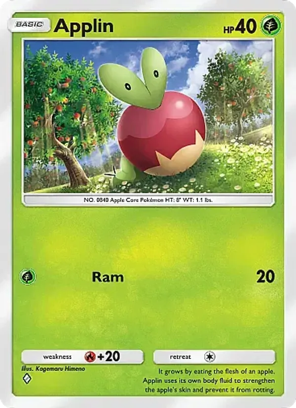 Applin - Eevee Grove Pokemon Card