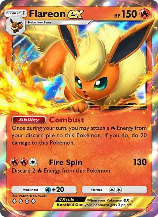 Flareon ex - Eevee Grove Pokemon Card