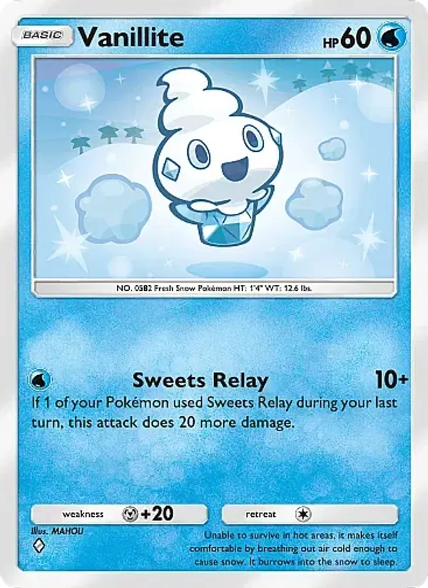 Vanillite - Eevee Grove Pokemon Card