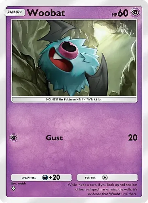 Woobat - Eevee Grove Pokemon Card