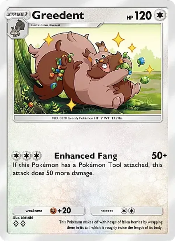 Greedent - Eevee Grove Pokemon Card