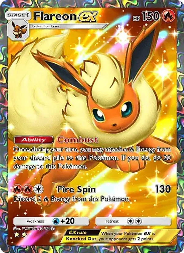 Flareon ex - Eevee Grove Pokemon Card