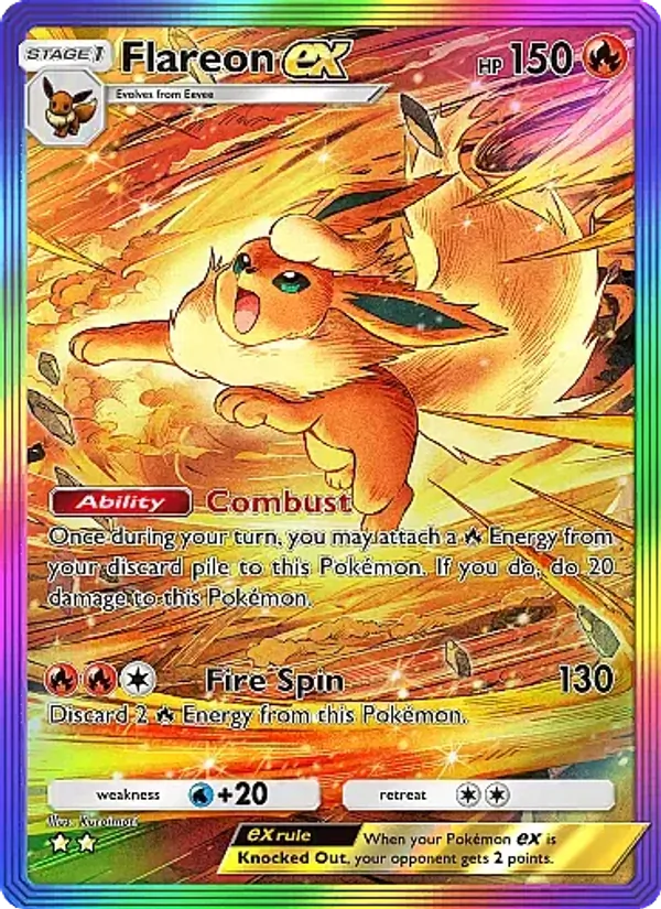 Flareon ex - Eevee Grove Pokemon Card