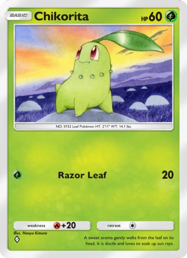 Chikorita - Wisdom of Sea and Sky Pokemon Card