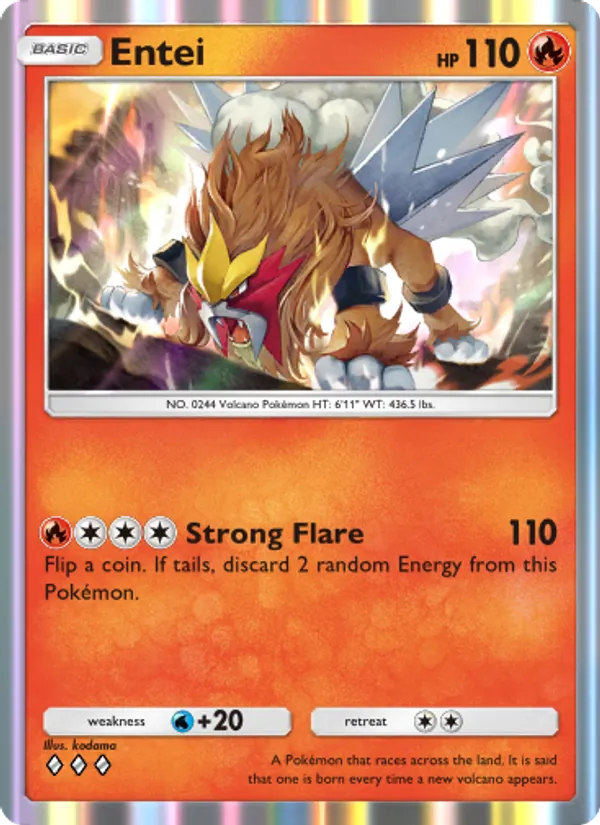 Entei - Wisdom of Sea and Sky Pokemon Card