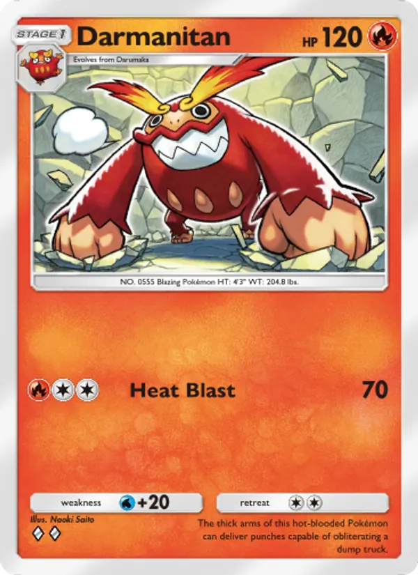 Darmanitan - Wisdom of Sea and Sky Pokemon Card