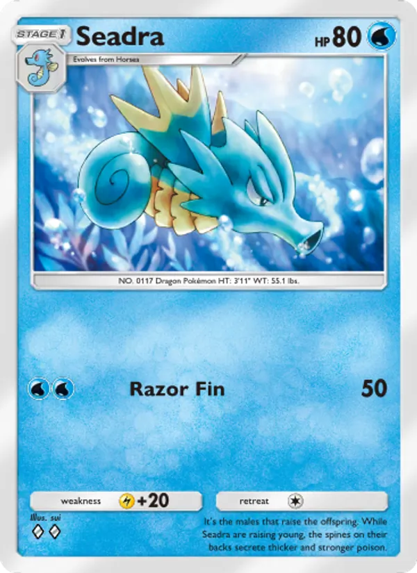 Seadra - Wisdom of Sea and Sky Pokemon Card