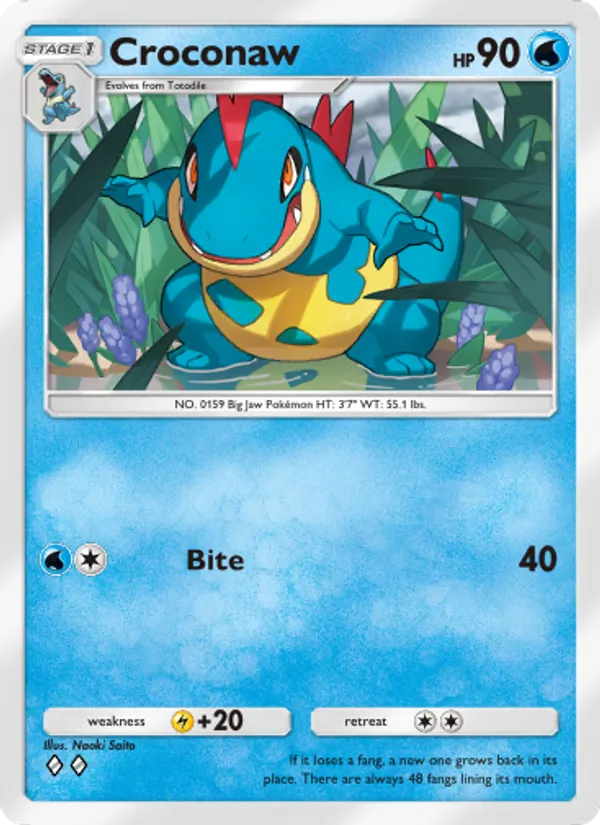 Croconaw - Wisdom of Sea and Sky Pokemon Card