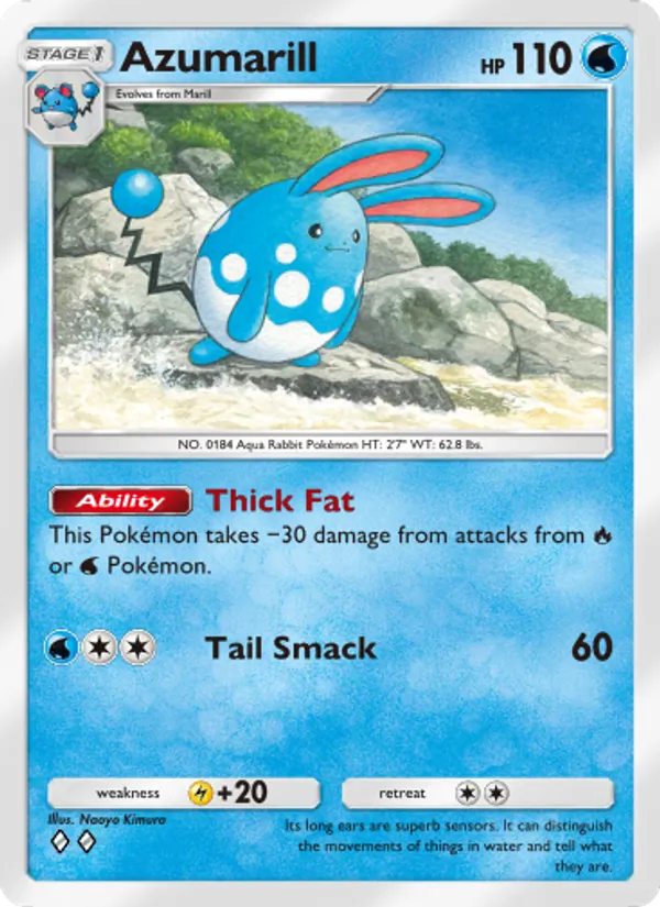 Azumarill - Wisdom of Sea and Sky Pokemon Card