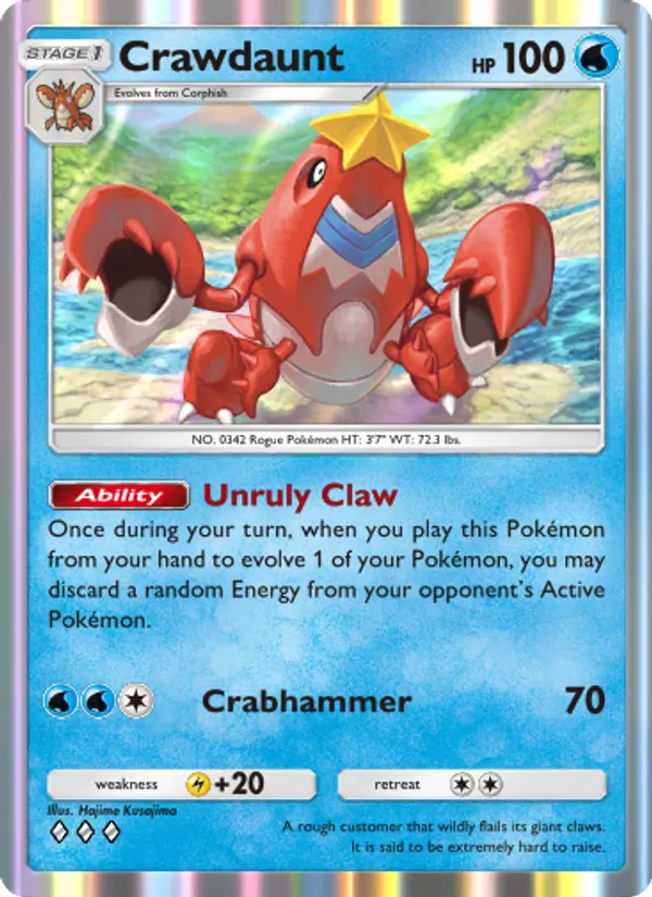 Crawdaunt - Wisdom of Sea and Sky Pokemon Card