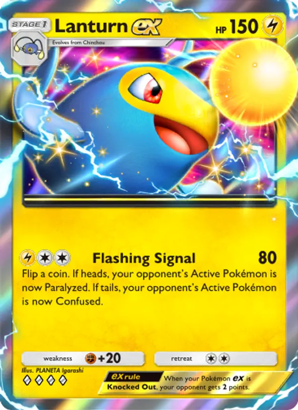 Lanturn ex - Wisdom of Sea and Sky Pokemon Card
