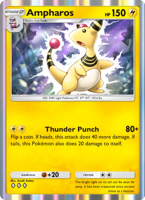 Ampharos - Wisdom of Sea and Sky Pokemon Card