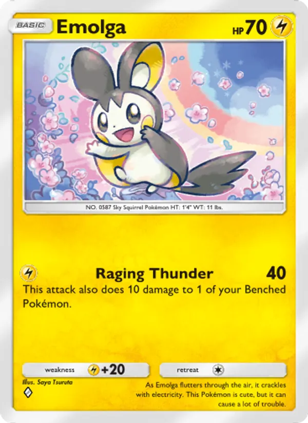 Emolga - Wisdom of Sea and Sky Pokemon Card