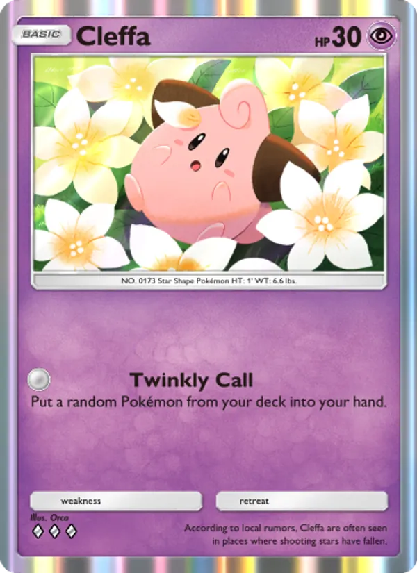 Cleffa - Wisdom of Sea and Sky Pokemon Card