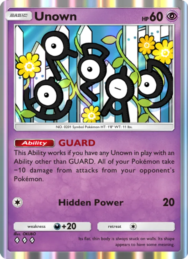 Unown - Wisdom of Sea and Sky Pokemon Card