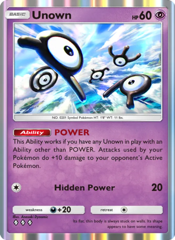 Unown - Wisdom of Sea and Sky Pokemon Card