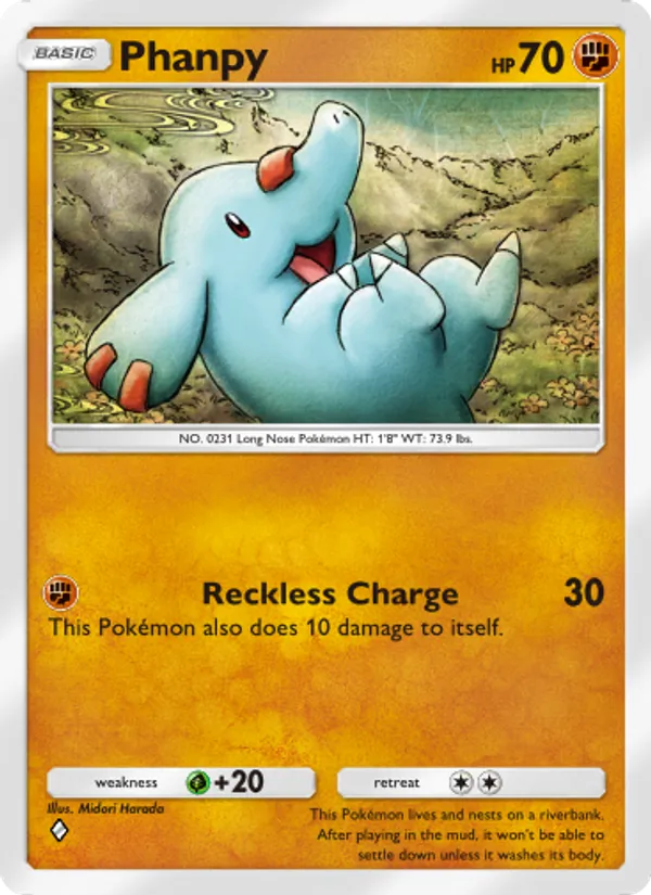 Phanpy - Wisdom of Sea and Sky Pokemon Card