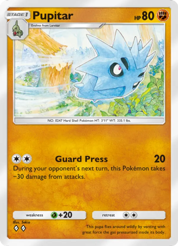 Pupitar - Wisdom of Sea and Sky Pokemon Card