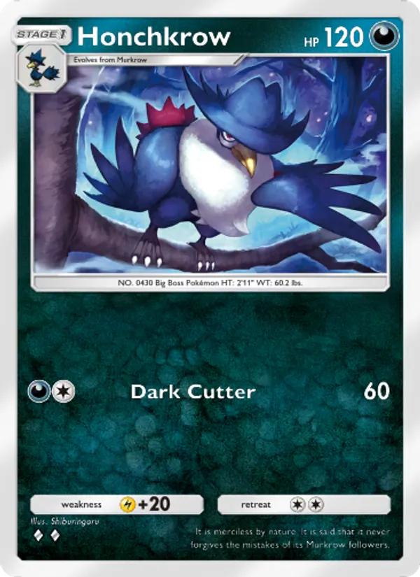 Honchkrow - Wisdom of Sea and Sky Pokemon Card