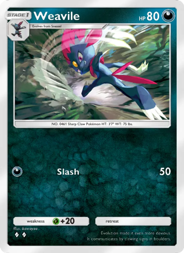 Weavile - Wisdom of Sea and Sky Pokemon Card
