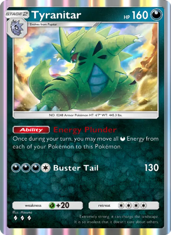 Tyranitar - Wisdom of Sea and Sky Pokemon Card