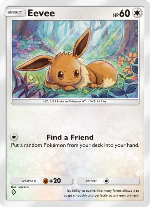 Eevee - Wisdom of Sea and Sky Pokemon Card