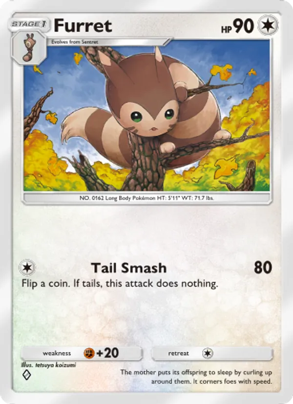 Furret - Wisdom of Sea and Sky Pokemon Card